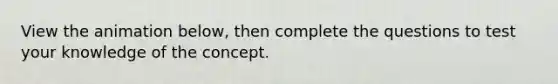 View the animation below, then complete the questions to test your knowledge of the concept.