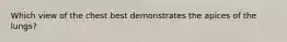 Which view of the chest best demonstrates the apices of the lungs?