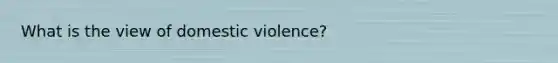 What is the view of domestic violence?