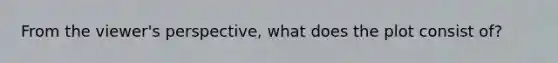 From the viewer's perspective, what does the plot consist of?