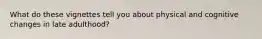 What do these vignettes tell you about physical and cognitive changes in late adulthood?