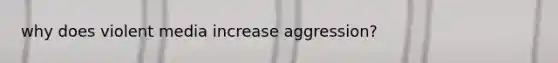 why does violent media increase aggression?