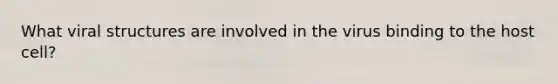 What viral structures are involved in the virus binding to the host cell?