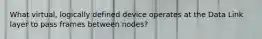 What virtual, logically defined device operates at the Data Link layer to pass frames between nodes?