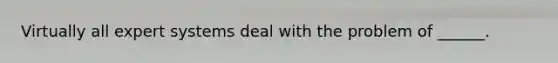 Virtually all expert systems deal with the problem of ______.