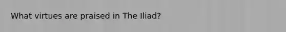 What virtues are praised in The Iliad?