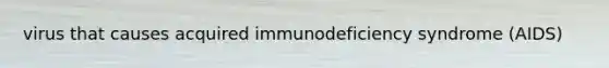 virus that causes acquired immunodeficiency syndrome (AIDS)