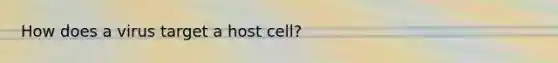 How does a virus target a host cell?