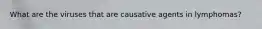 What are the viruses that are causative agents in lymphomas?