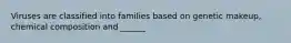 Viruses are classified into families based on genetic makeup, chemical composition and ______