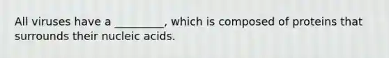 All viruses have a _________, which is composed of proteins that surrounds their nucleic acids.