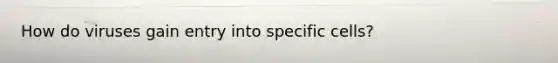How do viruses gain entry into specific cells?