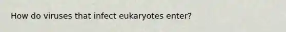 How do viruses that infect eukaryotes enter?