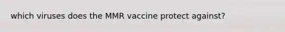 which viruses does the MMR vaccine protect against?