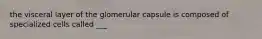 the visceral layer of the glomerular capsule is composed of specialized cells called ___