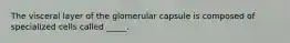 The visceral layer of the glomerular capsule is composed of specialized cells called _____.