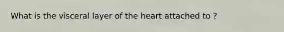 What is the visceral layer of the heart attached to ?