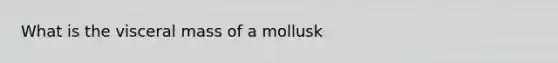 What is the visceral mass of a mollusk