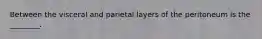 Between the visceral and parietal layers of the peritoneum is the ________.