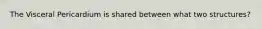 The Visceral Pericardium is shared between what two structures?