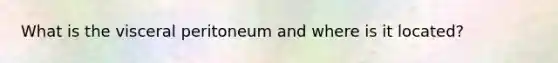 What is the visceral peritoneum and where is it located?