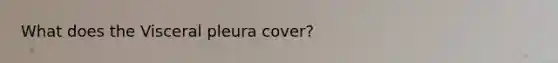 What does the Visceral pleura cover?