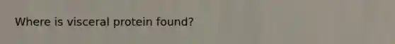 Where is visceral protein found?