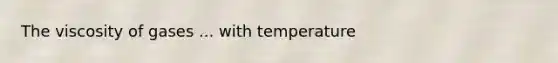 The viscosity of gases ... with temperature