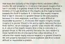 How does the viscosity of the magma fed to volcanoes affect nearby life and property? A. A volcano that expels magma that is low in viscosity is a greater threat to life and property because bubbles of hot gas build up in the magma as the magma travels towards the Earth's surface. B. A volcano that expels magma that is low in viscosity is a greater threat to life and property because it is more explosive, and thus is more difficult or impossible to predict. C. A volcano that expels a highly viscous magma is a greater threat to life and property because the lava flows farther, which damages a greater area around the volcano. D. A volcano that expels magma that is low in viscosity is a greater threat to life and property because the iron content is more harmful to the environment than silica would be. E. A volcano that expels highly viscous magma is a greater threat to life and property because it is more explosive and thus is more difficult or impossible to predict.