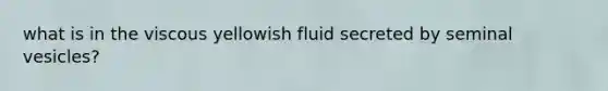 what is in the viscous yellowish fluid secreted by seminal vesicles?