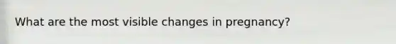 What are the most visible changes in pregnancy?