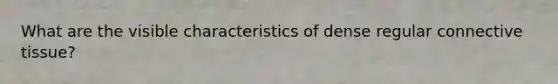 What are the visible characteristics of dense regular connective tissue?