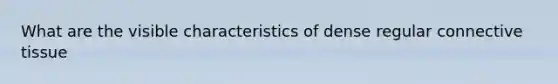 What are the visible characteristics of dense regular connective tissue