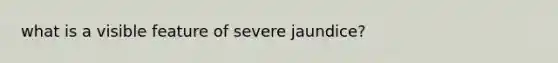 what is a visible feature of severe jaundice?