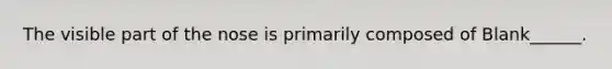 The visible part of the nose is primarily composed of Blank______.