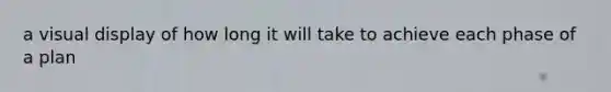 a visual display of how long it will take to achieve each phase of a plan