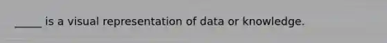 _____ is a visual representation of data or knowledge.