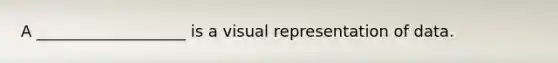 A ___________________ is a visual representation of data.