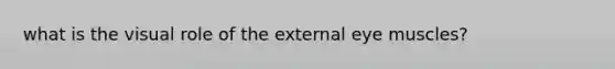 what is the visual role of the external eye muscles?