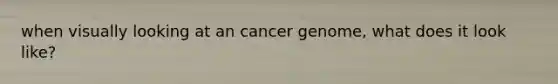 when visually looking at an cancer genome, what does it look like?