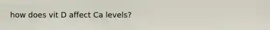 how does vit D affect Ca levels?