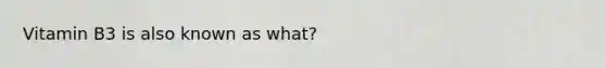 Vitamin B3 is also known as what?