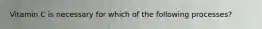 Vitamin C is necessary for which of the following processes?