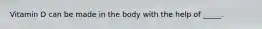Vitamin D can be made in the body with the help of _____.