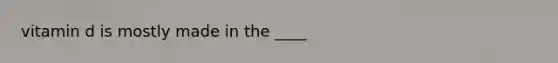 vitamin d is mostly made in the ____