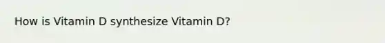 How is Vitamin D synthesize Vitamin D?