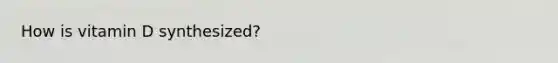 How is vitamin D synthesized?