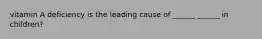 vitamin A deficiency is the leading cause of ______ ______ in children?