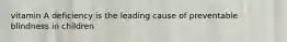 vitamin A deficiency is the leading cause of preventable blindness in children