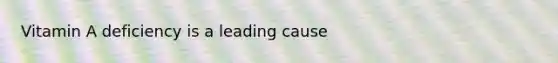 Vitamin A deficiency is a leading cause